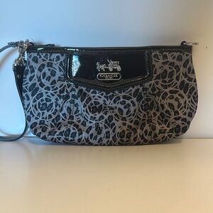 Coach Black and Gray Women's Wristlet